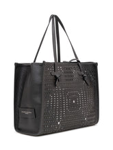 GIANNI CHIARINI - Marcella Perforated Tote Bag with Double Handles - Black - LIDIASHOPPING® - Official Website