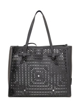 GIANNI CHIARINI - Marcella Perforated Tote Bag with Double Handles - Black - LIDIASHOPPING® - Official Website