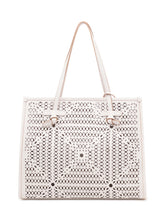 GIANNI CHIARINI - Marcella Perforated Tote Bag with Double Handles - Beige - LIDIASHOPPING® - Official Website