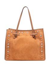 GIANNI CHIARINI - Marcella Tote Bag with Studs - Brown - LIDIASHOPPING® - Official Website