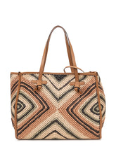 GIANNI CHIARINI - Marcella Geometric Woven Fabric Tote Bag - Multicolor - LIDIASHOPPING® - Official Website