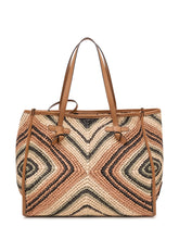 GIANNI CHIARINI - Marcella Geometric Woven Fabric Tote Bag - Multicolor - LIDIASHOPPING® - Official Website