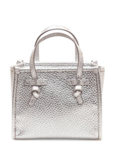 GIANNI CHIARINI - Miss Marcella Bag with Double Handles and Knotted Details - Silver - LIDIASHOPPING® - Official Website