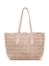 GIANNI CHIARINI - Perforated Tote Bag with Double Handles - Beige - LIDIASHOPPING® - Official Website