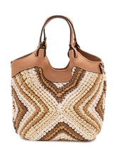 GIANNI CHIARINI - Borsa a Mano Dua con Trama Intrecciata Geometrica - Marrone - LIDIASHOPPING® - Official Website