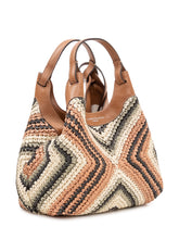 GIANNI CHIARINI - Borsa a Mano Dua con Trama Intrecciata Geometrica - Marrone - LIDIASHOPPING® - Official Website