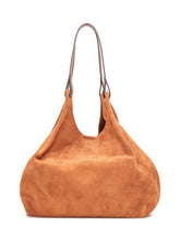GIANNI CHIARINI - Borsa a Spalla Dua in Pelle Scamosciata - Marrone - LIDIASHOPPING® - Official Website