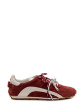 DSQUARED2 - Suede Sneakers with Contrast Laces - Red - LIDIASHOPPING® - Official Website