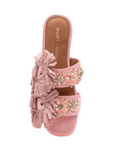 KURT GEIGER - Sandali Raffia con Frange e Doppia Fascia - Rosa - LIDIASHOPPING® - Official Website
