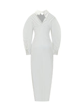 GIVENCHY - Abito Camicia Lungo con Drappeggio - Bianco | Lidia Shopping ® | Official Website
