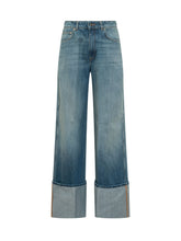 GIVENCHY - Wide Leg Jeans with Turn Up Hem - Blue - LIDIASHOPPING® - Official Website