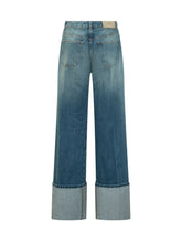 GIVENCHY - Wide Leg Jeans with Turn Up Hem - Blue - LIDIASHOPPING® - Official Website