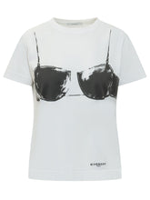 GIVENCHY - T-shirt Fitted with Front Print - White - LIDIASHOPPING® - Official Website