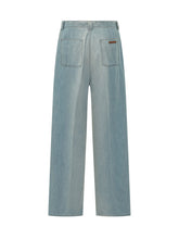 MARNI - Straight Leg Trousers with Knotted Belt - Blue - LIDIASHOPPING® - Official Website