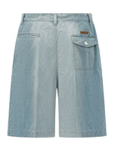 MARNI - Bermuda Shorts with Knotted Belt - Blue - LIDIASHOPPING® - Official Website