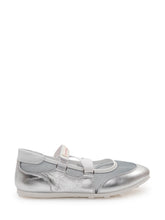 MARNI - Ballet Flats with Double Strap and Mesh Insert - Silver - LIDIASHOPPING® - Official Website