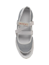 MARNI - Ballet Flats with Double Strap and Mesh Insert - Silver - LIDIASHOPPING® - Official Website