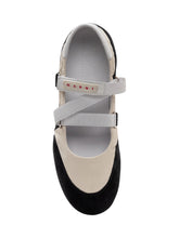 MARNI - Ballet Flats with Double Strap and Contrast Panels - Black - LIDIASHOPPING® - Official Website