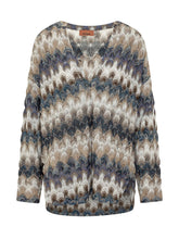 MISSONI - Long Sleeve Sweater with Wide Neck - Multicolor - LIDIASHOPPING® - Official Website