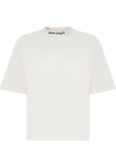 PALM ANGELS KIDS - Over T-shirt with Logo on Neck - White | Lidia Shopping | Official Website