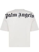 PALM ANGELS KIDS - Over T-shirt with Logo on Neck - White | Lidia Shopping | Official Website