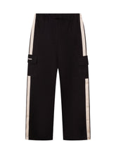 PALM ANGELS KIDS - Loose Cargo Pants with Side Stripes - Black - LIDIASHOPPING® - Official Website