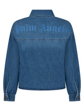 PALM ANGELS KIDS - Denim Shirt with Pocket - Blue - LIDIASHOPPING® - Official Website