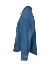 PALM ANGELS KIDS - Denim Shirt with Pocket - Blue - LIDIASHOPPING® - Official Website