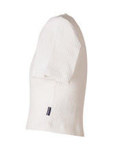 PALM ANGELS KIDS - Ribbed Baby T-shirt with Logo - White - LIDIASHOPPING® - Official Website