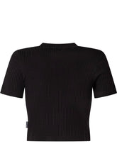 PALM ANGELS KIDS - T-shirt Corta a Coste con Logo - Nero - LIDIASHOPPING® - Official Website