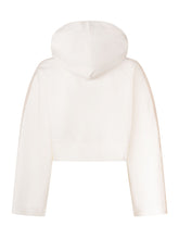 PALM ANGELS KIDS - Cropped Hoodie with Zip and Hood - White - LIDIASHOPPING® - Official Website
