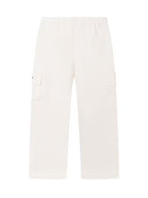 PALM ANGELS KIDS - Pantaloni Ampi con Bande Laterali e Tasche Cargo - Bianco - LIDIASHOPPING® - Official Website