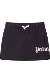 PALM ANGELS KIDS - Logo Sweat Skirt with Side Print - Blue - LIDIASHOPPING® - Official Website