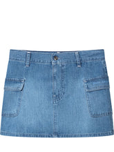 PALM ANGELS KIDS - Cargo Denim Mini Skirt with Pockets - Blue - LIDIASHOPPING® - Official Website