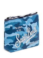 MC2 SAINT BARTH - Aline Pouch with Zip and Camouflage Print - Blue | Lidia Shopping | Official Website