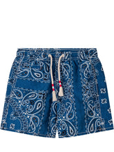 MC2 SAINT BARTH - Costume Shorts con Stampa Paisley e Coulisse - Blu | Lidia Shopping ® | Official Website