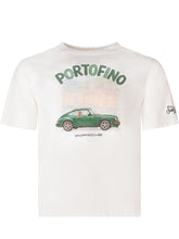 MC2 SAINT BARTH - T-shirt with Car Print and Lettering - White - LIDIASHOPPING® - Official Website