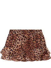 MC2 SAINT BARTH - Gonna con Stampa Animalier e Balze - Marrone - LIDIASHOPPING® - Official Website
