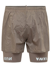 SATISFY - Technical Shorts with Elastic Waistband and Pocket - Brown - LIDIASHOPPING® - Official Website