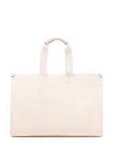 MONCLER - Tote Bag with Double Handles and Logo - White - LIDIASHOPPING® - Official Website