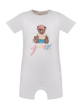 GUESS KIDS - Short Sleeve Romper with Bear Print - White - LIDIASHOPPING® - Official Website