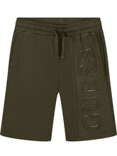 GUESS KIDS - Drawstring Shorts with Embossed Logo - Green - LIDIASHOPPING® - Official Website