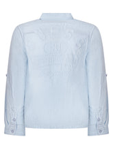 GUESS KIDS - Long Sleeve Shirt with Chest Pocket - Blue - LIDIASHOPPING® - Official Website