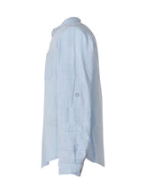 GUESS KIDS - Long Sleeve Shirt with Chest Pocket - Blue - LIDIASHOPPING® - Official Website