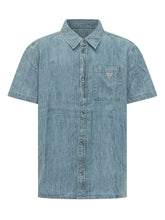 GUESS KIDS - Camicia Over in Denim - Blu - LIDIASHOPPING® - Official Website