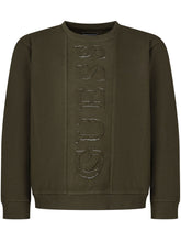 GUESS KIDS - Crewneck Sweatshirt with Embossed Logo - Green - LIDIASHOPPING® - Official Website