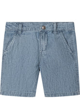 GUESS KIDS - Bermuda Shorts with Slanted Pockets - Blue - LIDIASHOPPING® - Official Website
