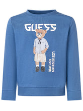 GUESS KIDS - Crewneck Sweatshirt with Print - Blue - LIDIASHOPPING® - Official Website