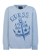 GUESS KIDS - Long Sleeve Sweater with Anchor Print - Blue - LIDIASHOPPING® - Official Website