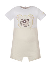 GUESS KIDS - Tutina Corta con Ricamo Orsetto - Bianco - LIDIASHOPPING® - Official Website
